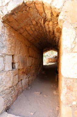 Yehiam eski kale İsrail kuzeyde XIII yüzyılda Haçlılar tarafından inşa edildi 