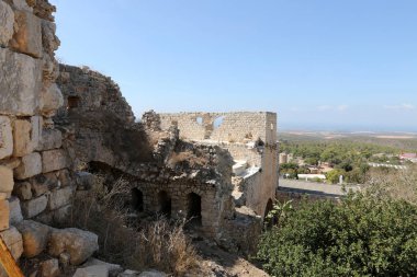 Yehiam eski kale İsrail kuzeyde XIII yüzyılda Haçlılar tarafından inşa edildi 