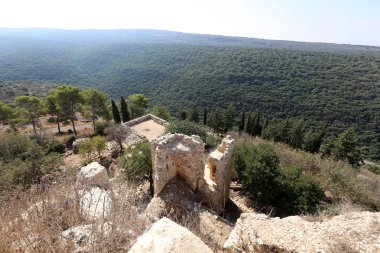 Yehiam eski kale İsrail kuzeyde XIII yüzyılda Haçlılar tarafından inşa edildi 