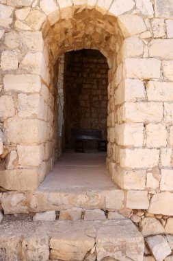 Yehiam eski kale İsrail kuzeyde XIII yüzyılda Haçlılar tarafından inşa edildi 