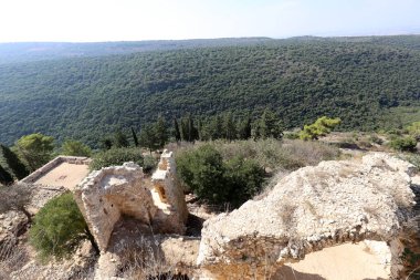 Yehiam eski kale İsrail kuzeyde XIII yüzyılda Haçlılar tarafından inşa edildi 