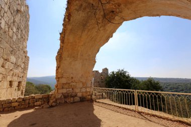 Yehiam eski kale İsrail kuzeyde XIII yüzyılda Haçlılar tarafından inşa edildi 