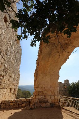 Yehiam eski kale İsrail kuzeyde XIII yüzyılda Haçlılar tarafından inşa edildi 