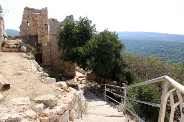 Yehiam eski kale İsrail kuzeyde XIII yüzyılda Haçlılar tarafından inşa edildi 