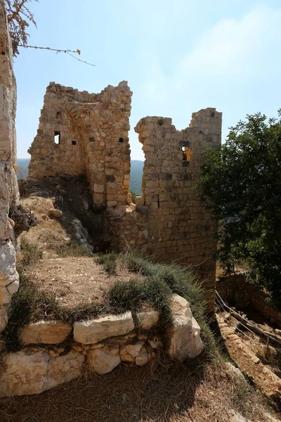Αρχαίο Φρούριο Της Yehiam Χτίστηκε Στο Βόρειο Ισραήλ Από Τους — Φωτογραφία Αρχείου