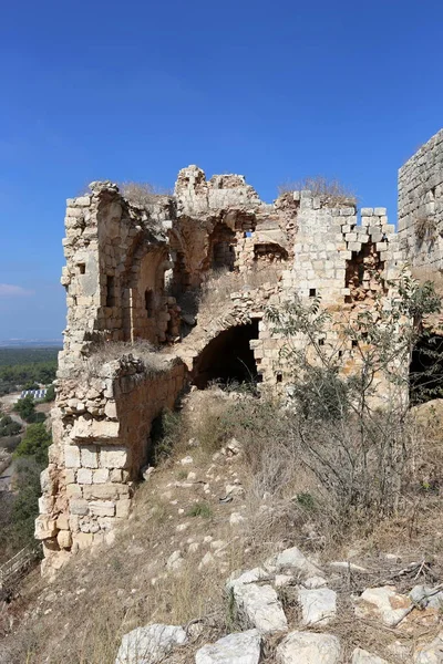 Ancient Fortress Yehiam Built North Israel Crusaders Xiii Century — Stock Photo, Image