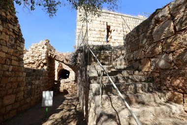 Yehiam eski kale İsrail kuzeyde XIII yüzyılda Haçlılar tarafından inşa edildi 