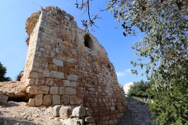 Yehiam eski kale İsrail kuzeyde XIII yüzyılda Haçlılar tarafından inşa edildi 