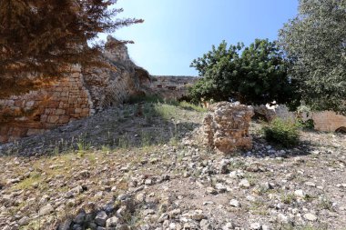 Yehiam eski kale İsrail kuzeyde XIII yüzyılda Haçlılar tarafından inşa edildi 