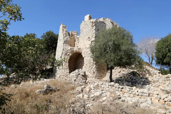 Ancienne Forteresse Yehiam Été Construite Dans Nord Israël Par Les — Photo