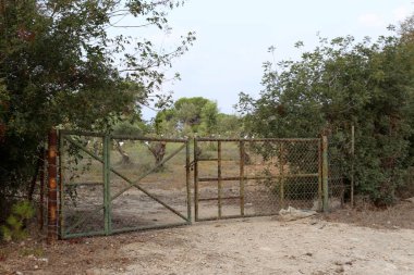 açık bir parkta bir çit 