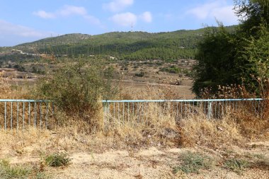 açık bir parkta bir çit 