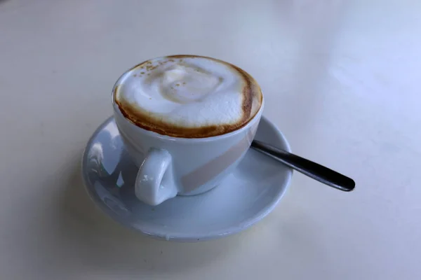 Vidro Derramado Café Quente Forte — Fotografia de Stock