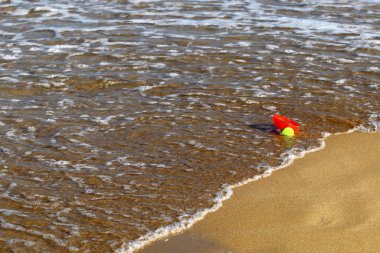 Akdeniz Kuzey İsrail'in kumlu sahili 