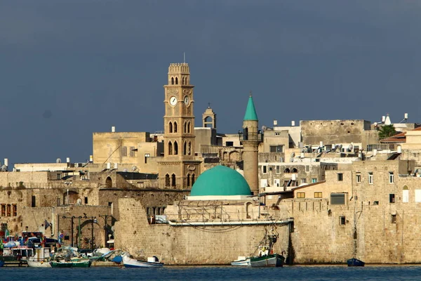 Old City Acre Kale Akdeniz Kıyısında — Stok fotoğraf