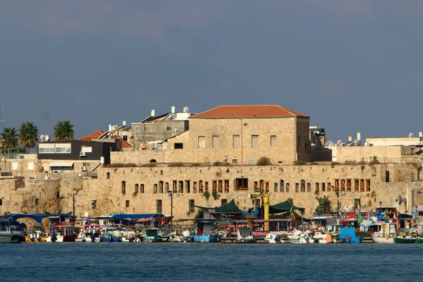 Oude Stad Acre Fort Aan Middellandse Zee — Stockfoto