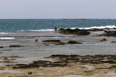 ıssız Kuzey İsrail'in Akdeniz kıyısında 