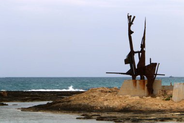 ıssız Kuzey İsrail'in Akdeniz kıyısında 