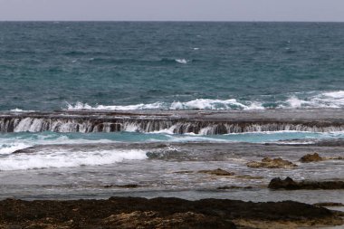 ıssız Kuzey İsrail'in Akdeniz kıyısında 