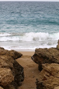 ıssız Kuzey İsrail'in Akdeniz kıyısında 