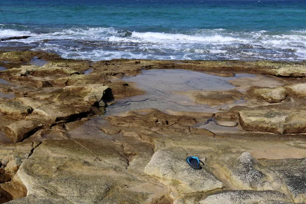 Piedras Encuentran Parque Abierto Orillas Del Mediterráneo — Foto de Stock