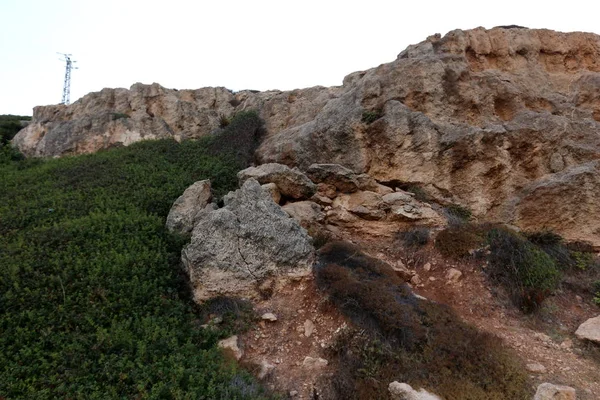 Piedras Encuentran Parque Abierto Orillas Del Mediterráneo —  Fotos de Stock