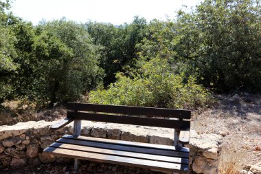 Kuzey İsrail bir açık şehir parkında bir Bank standları 