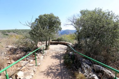 Kuzey İsrail bir açık şehir parkında bir Bank standları 