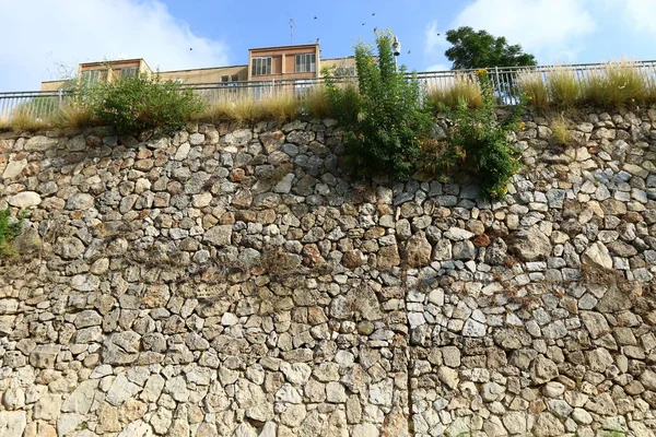 古老堡垒古石墙遗址 — 图库照片