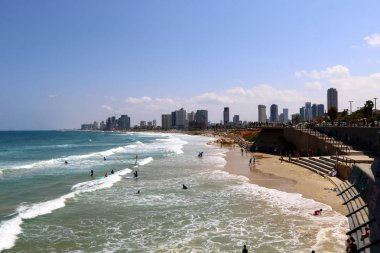 Tel Aviv İsrail Akdeniz kıyısında bir şehirdir 
