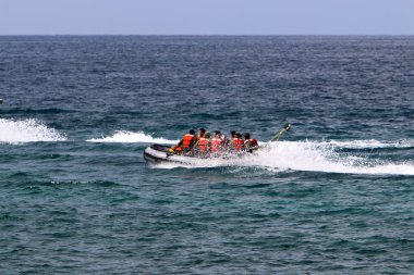 Kuzey İsrail'Akdeniz Denizi'nin kıyısında 