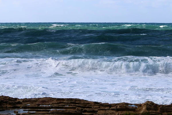 Kuzey Srail Akdeniz Denizi Nin Kıyısında — Stok fotoğraf