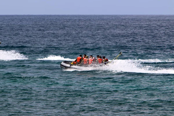 Costa Del Mar Mediterráneo Norte Israel — Foto de Stock