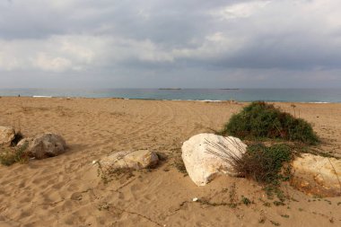 Akdeniz'de İsrail devletinin kuzey kıyısında 