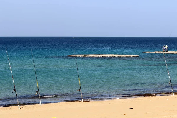 Costa Del Mar Mediterráneo Norte Del Estado Israel —  Fotos de Stock