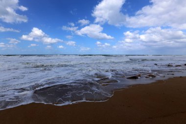 Akdeniz'de İsrail devletinin kuzey kıyısında 