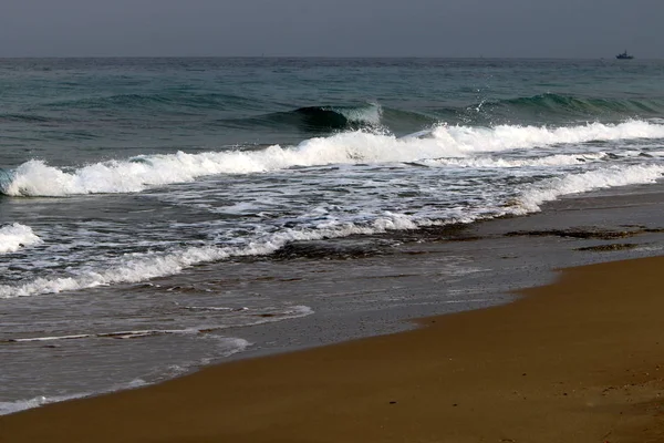 Costa Del Mar Mediterráneo Norte Del Estado Israel — Foto de Stock