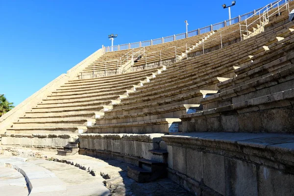 Théâtre Antique Sur Les Rives Méditerranée Israël Construit Sous Roi — Photo