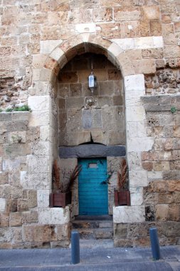 Kapı - diyafram girin ve tesislerinde çıkmak için duvardaki 