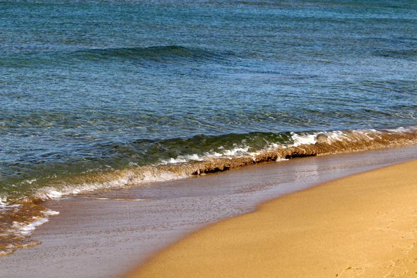 Costa Del Mar Mediterraneo Nel Nord Dello Stato Israele — Foto Stock