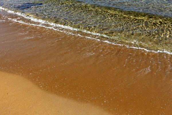 Kust Van Middellandse Zee Het Noorden Van Staat Israël — Stockfoto