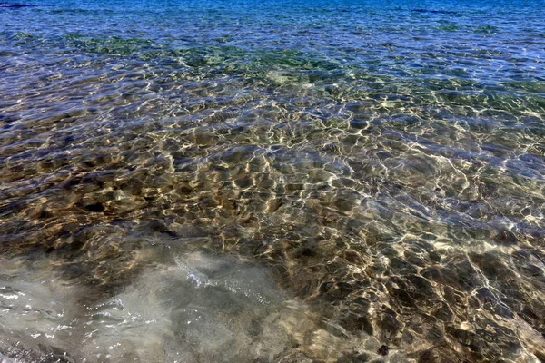 Costa Del Mar Mediterráneo Norte Del Estado Israel — Foto de Stock