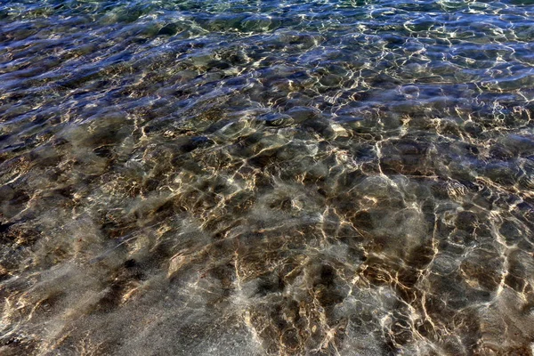 Kust Van Middellandse Zee Het Noorden Van Staat Israël — Stockfoto