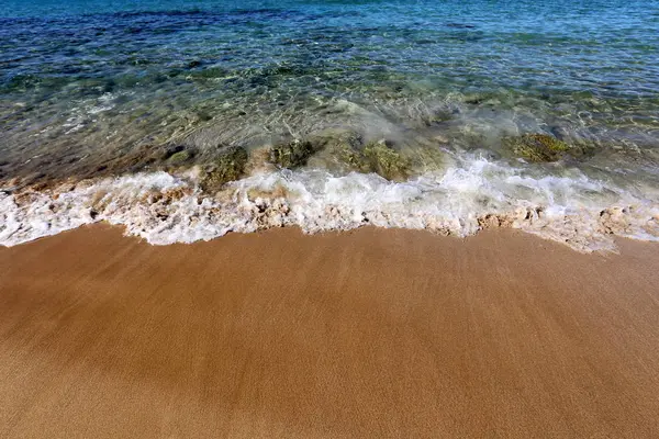 Costa Mar Mediterrâneo Norte Estado Israel — Fotografia de Stock