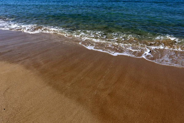 Costa Del Mar Mediterráneo Norte Del Estado Israel —  Fotos de Stock