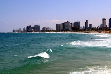 Tel Aviv İsrail Akdeniz kıyısında bir şehirdir 