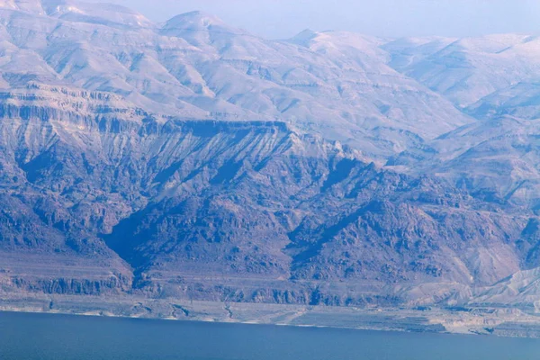 Overkant Van Dode Zee Zie Bergen Jordanië — Stockfoto