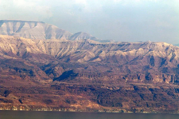 Dead Sea Karşı Kıyısında Jordan Dağlarında Görebilir Miyim — Stok fotoğraf