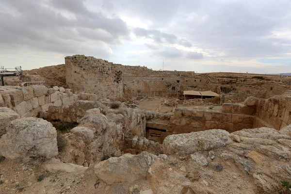 Herodion Uma Antiga Fortaleza Deserto Judéia Sul Jerusale — Fotografia de Stock