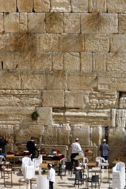 Temple Mount Kudüs'ün eski şehri Ağlama duvarında 